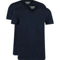 Tee-shirts sur Grenoble : T-shirt Garage T-Shirts Basiques Lot de 2 Col-V Bio Bleu Fonc&eacute; Bleu