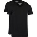 Tee-shirts sur Grenoble : T-shirt Garage T-Shirts Basiques Lot de 2 Col-V Bio Noir