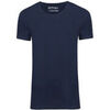 T-shirt Garage Stretch Basique Marine Col Rond Profond