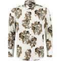 Chemises/chemisettes sur Grenoble : Chemise Dstrezzed Chemise Camo Fleur Blanc Cass&eacute; Beige