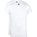 Tee-shirts sur Grenoble : T-shirt Alan Red James Col Rond Large Blanc (lot de 2)