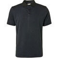 T-shirt No Excess Polo &agrave; Motif Bloqu&eacute; Noir Marine Bleu