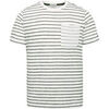 T-shirt Cast Iron T-Shirt Rayures Blanche Poche Poitrine