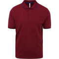 T-shirt Sun68 Polo Petites Rayures Bordeaux
