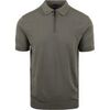 T-shirt Suitable Polo Vert Demi-Zip