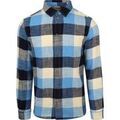 Chemise Knowledge Cotton Apparel ConnaissancesCotton Apparel Shirt Blue Plaid Grenoble