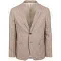 Veste Suitable Veste de Costume Pepita De Lin Beige