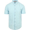 Chemise No Excess Short Sleeve Chemise De Lin Bleu Clair