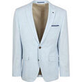 Vestes sur Grenoble : Veste Suitable Adapt&eacute; Colbert Heleen M&eacute;lange Bleu Clair Bleu