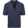 Pulls/Sweat sur Grenoble : Sweat-shirt Knowledge Cotton Apparel Knitted Top Bleu Fonc&eacute; Bleu