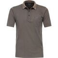 Tee-shirts sur Grenoble : T-shirt Casamoda Polo Stretch M&eacute;lange Taupe Beige
