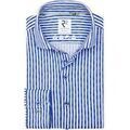 Chemise R2 Amsterdam R2 Japanese Knitted Chemise Rayures Bleu Grenoble