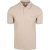 T-shirt Sun68 Polo Petites Rayures Collar Greige