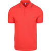 T-shirt Sun68 Polo Petites Rayures Collar Rouge