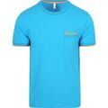 T-shirt Sun68 Piqu&eacute; T-Shirt Fluo Rayures Bleu Bleu