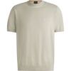 T-shirt BOSS Knitted T-shirt Kanache Ecru