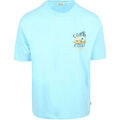 Tee-shirts sur Grenoble : T-shirt Shiwi T-Shirt Finn Coral Coast Backprint Bleu Clair