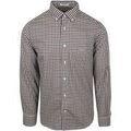 Chemise Gant Chemise Casual Twill A Carreaux Marron Grenoble
