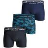 Cale&ccedil;ons Bj�rn Borg Boxers en Coton Stretch Pack de 3 Bleu Fonc&eacute; Bleu