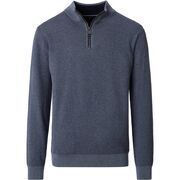 Pull Casamoda Pull-over Demi-Zip Structure Bleu