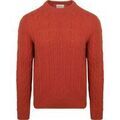 Pull Gant Pullover Crewneck Lambswool Cable Modern Rust