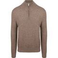 Pull R2 Amsterdam R2 Pullover Halfzip Weave Structure Taupe Pulls/Sweat sur Grenoble : Pull R2 Amsterdam R2 Pullover Halfzip Weave Structure Taupe