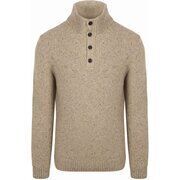 Pull Gant Mocker Pullover Wool Blend Sand
