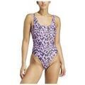 Maillots de bain sur Grenoble : Maillots de bain adidas Maillot de bain 1 pi&egrave;ce Essentials Animal Print Dos en U Violet