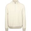 Pull BOSS Pull Kobear Demi-Zip Wool Blend Ecru