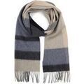 Echarpe Profuomo &Eacute;charpe Laine Colourblock Bleu Gris Beige Multicolore