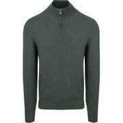 Pull Suitable Pine Knit Pull Demi-Zip Vert