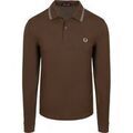 Polo Fred Perry Polo &agrave; manches longues Marron 49A Marron