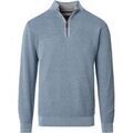 Pull Casamoda Pull-over Demi-Zip Structure M&eacute;langer Bleu Bleu