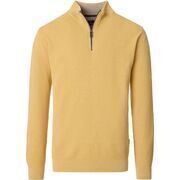 Pull Casamoda Pull-over Demi-Zip Structure M&eacute;langer Jaune Jaune