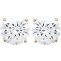 Boucles d'oreille sur Grenoble : Boucles oreilles Brillaxis Boucles d'oreilles puces 6 mm plaqu&eacute; or Jaune