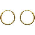 Boucles d'oreille sur Grenoble : Boucles oreilles Brillaxis Cr&eacute;oles plaqu&eacute; or 20mm Jaune