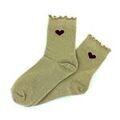 Chaussettes sur Grenoble : Chaussettes Mil&eacute; Mila SOCKS.COEUR Beige