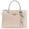 Sac &agrave; main Guess Sac Bandouli&egrave;re Dita Dome Satchel Light Taupe Logo Marron