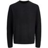 Pull Jack & Jones 12287968 MAVERICK KNIT CREW-BLACK