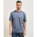 T-shirt BOSS T-shirt moulant pour homme en coton merceris&eacute; Bleu