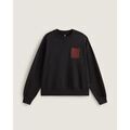 Sweat-shirt Vans VN000STN STRETCH STACK CRACKLE-BLK1 BLACK