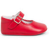 Ballerines enfant Pisamonas Chaussures Babies En Cuir Avec Fermeture &Agrave; Boucle Pour B&eacute;b&eacute;s Rouge
