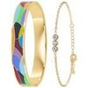 Bracelets Sc Boh&egrave;me B4363-DORE+BS4274-DORE Multicolore
