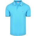 T-shirt Sun68 Polo Col Ray&eacute; Fin Bleu Clair Bleu