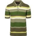 T-shirt Scotch & Soda Scotch Soda Polo Maille Textur&eacute;e Ray&eacute;e Vert Vert Grenoble