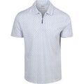 Polos sur Grenoble : Polo R2 Amsterdam Polo Demi-Zip Imprim&eacute; Blanc Multicolore