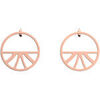 Boucles oreilles Les Georgettes Cr&eacute;oles Papyrus ros&eacute;es 30mm Rose