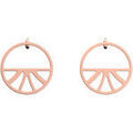 Boucles d'oreille sur Grenoble : Boucles oreilles Les Georgettes Cr&eacute;oles Papyrus ros&eacute;es 30mm Rose