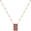 Collier Les Georgettes Collier Les Cadettes Totem laiton dor&eacute; laqu&eacute; magenta Jaune