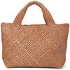 Sac &agrave; main Vison&agrave; Sac Vison&agrave; Esmeralda en cuir tress&eacute; couleur cognac